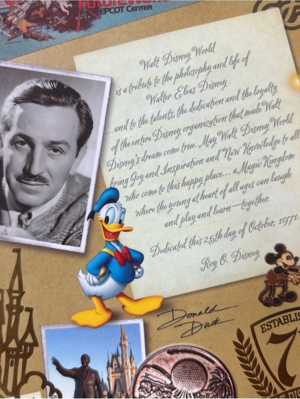 Walt Disney World 40th Anniversary Mickey Photo Album Vacation Memory Scrapbook